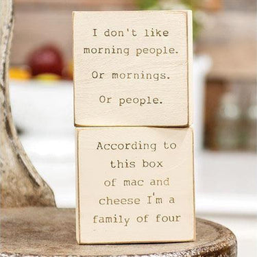 According To This Box Engraved Block 2 Asstd - The Fox Decor